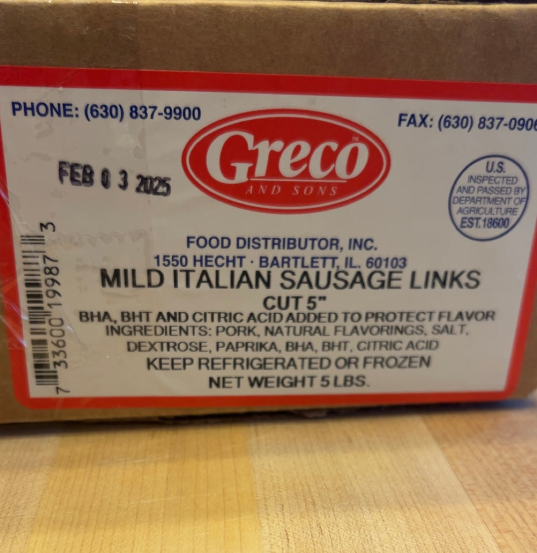 Italian Sausage (Greco & Sons)