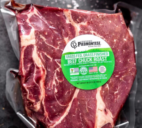 Beef Chuck Roast, Grass Fed, Grass Finished - Martinelli Meats LLC