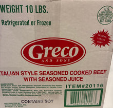 Load image into Gallery viewer, Italian beef with gravy (Greco &amp; Sons-Best Seller-10 lbs.)
